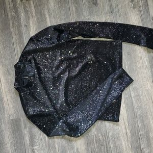 Black glitter top